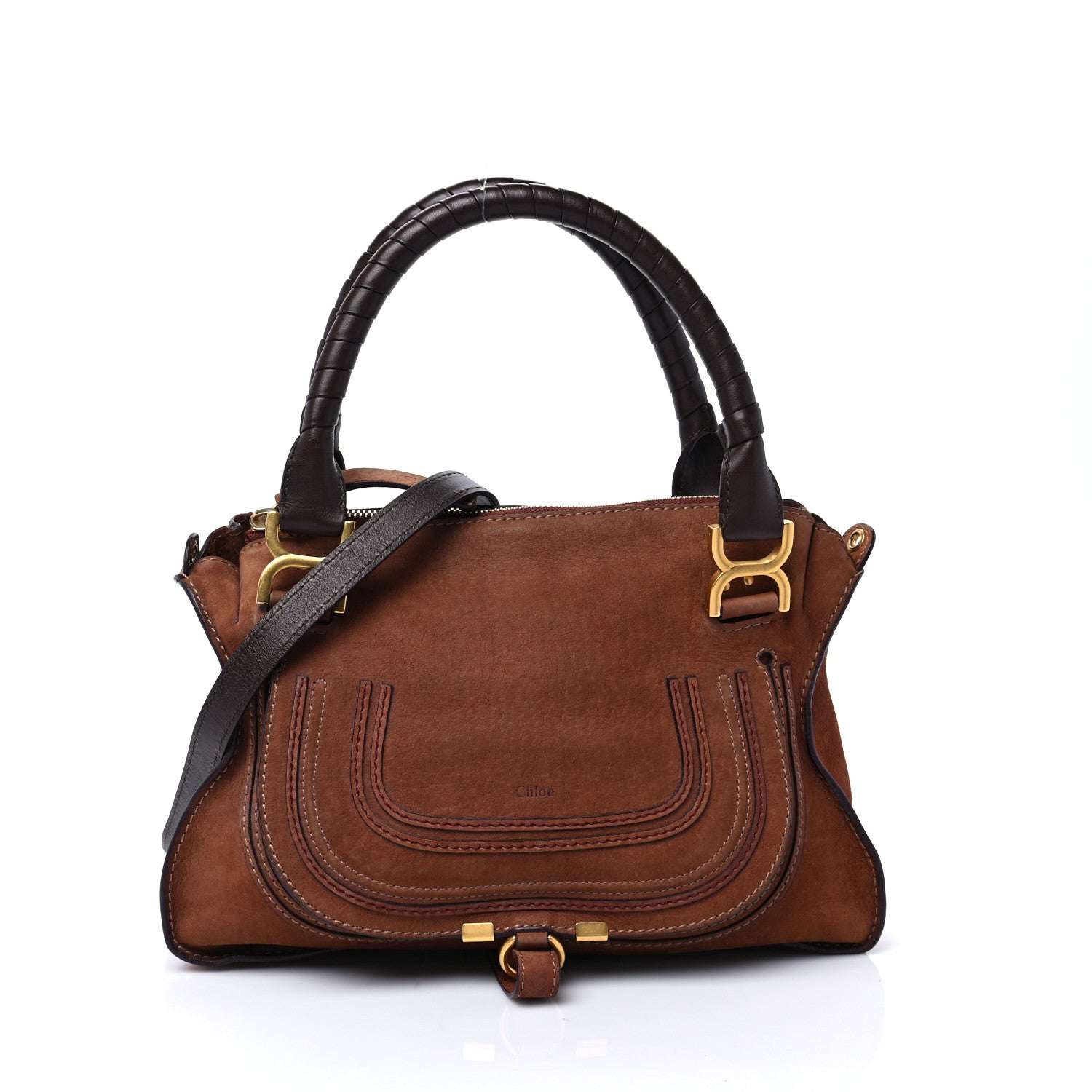 Chloe Nubuck Medium Marcie Satchel Oak 1 of 7