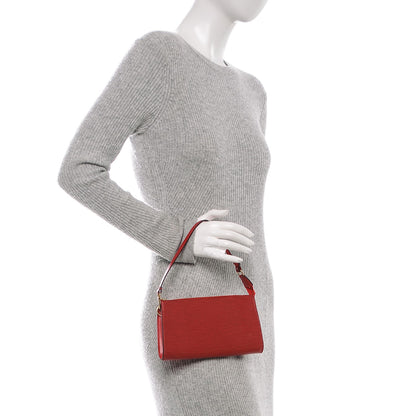 Louis Vuitton Epi Pochette Accessories 24 Castillan Red 2 of 6