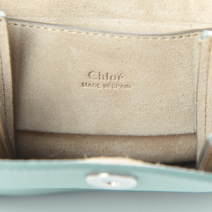 Chloe Suede Calfskin Mini Faye Bracelet Bag Cloudy Blue 9 of 13