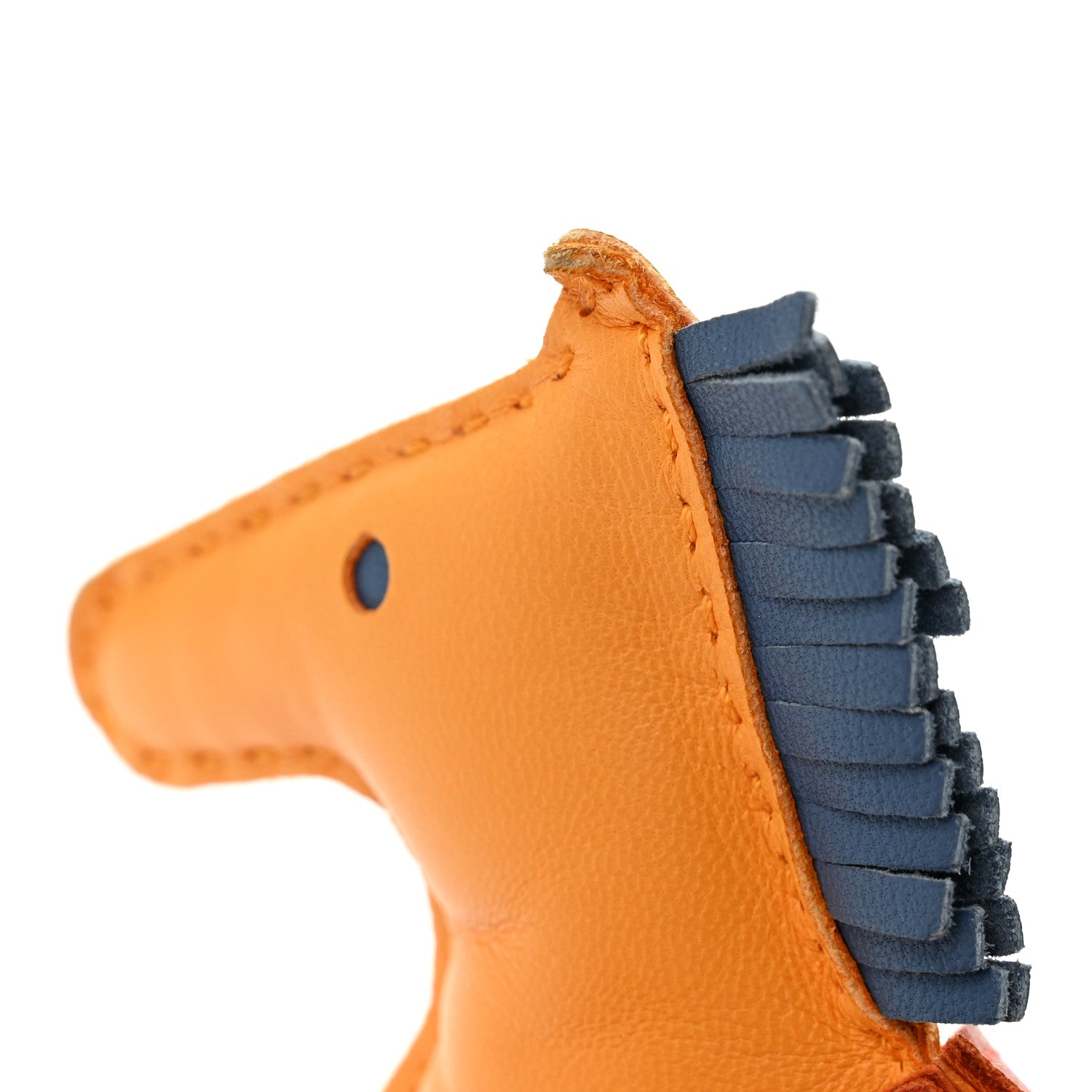 Hermes Milo Lambskin Grigri Rodeo Horse Bag Charm MM Jaune D'or Bleu Agate Cornaline 4 of 5