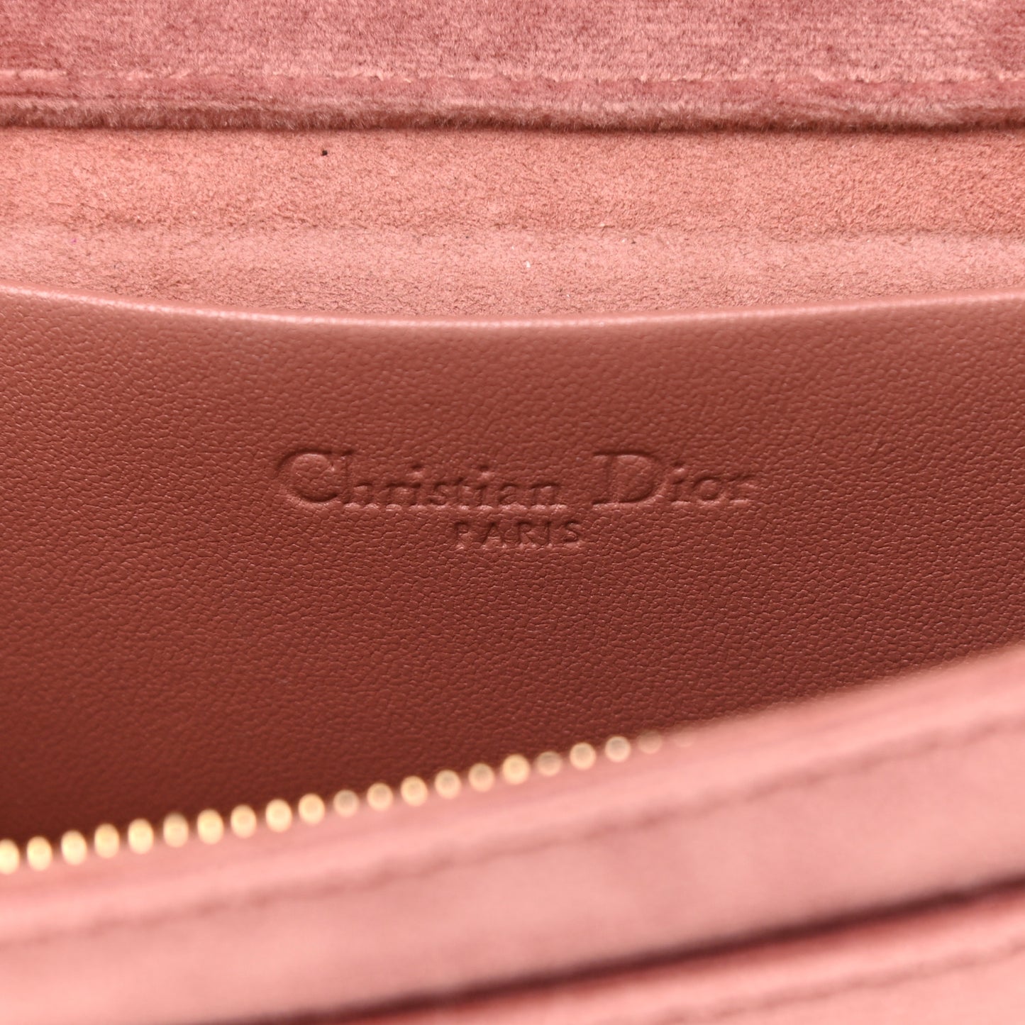 Velvet Diorama Wallet on Chain Pouch Pink
