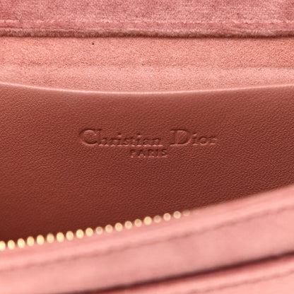 Christian Dior Velvet Diorama Wallet on Chain Pouch Pink 6 of 11