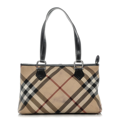Burberry Supernova Check Stanton Tote Black 1 of 9