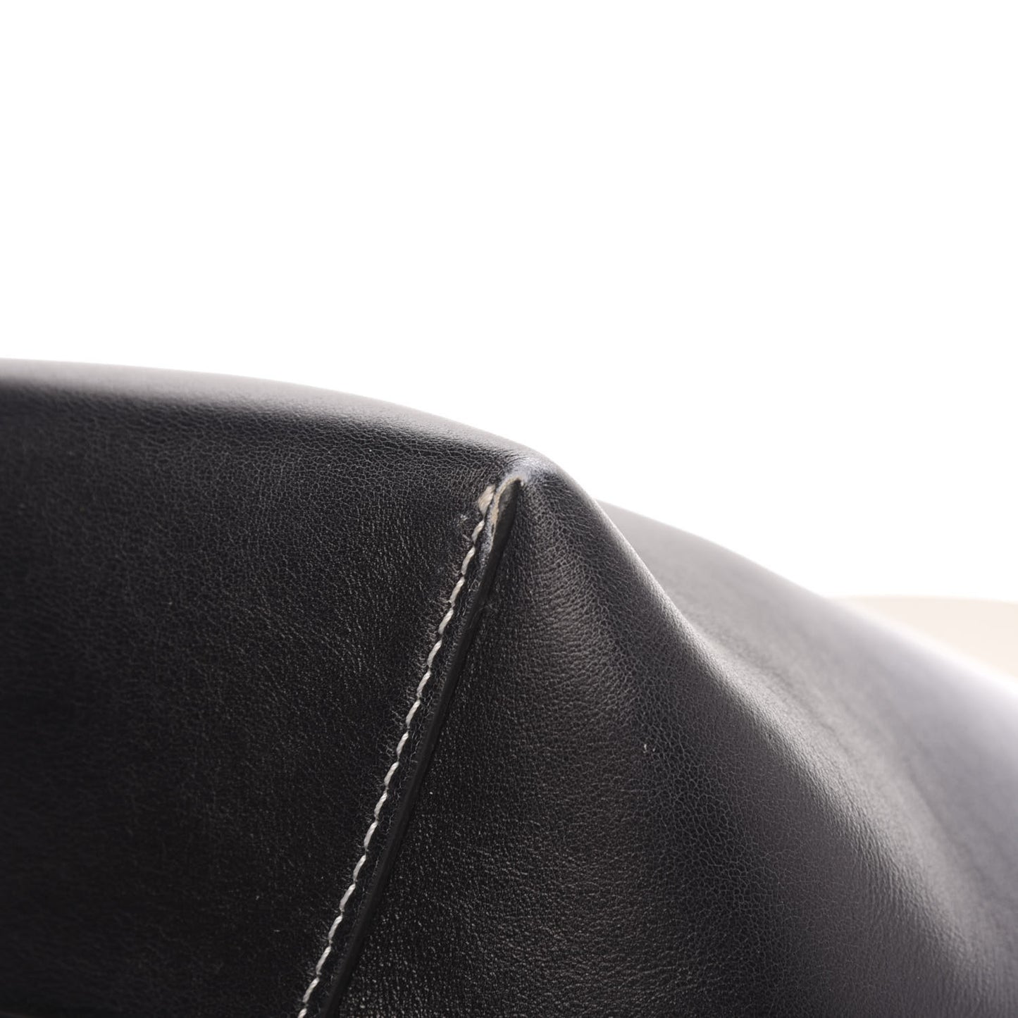 Calfskin Degrade Infinity Bucket Bag Black White