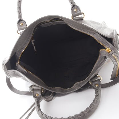 Balenciaga Chevre Gold Metallic Edge Hardware City Gris Acier 5 of 7