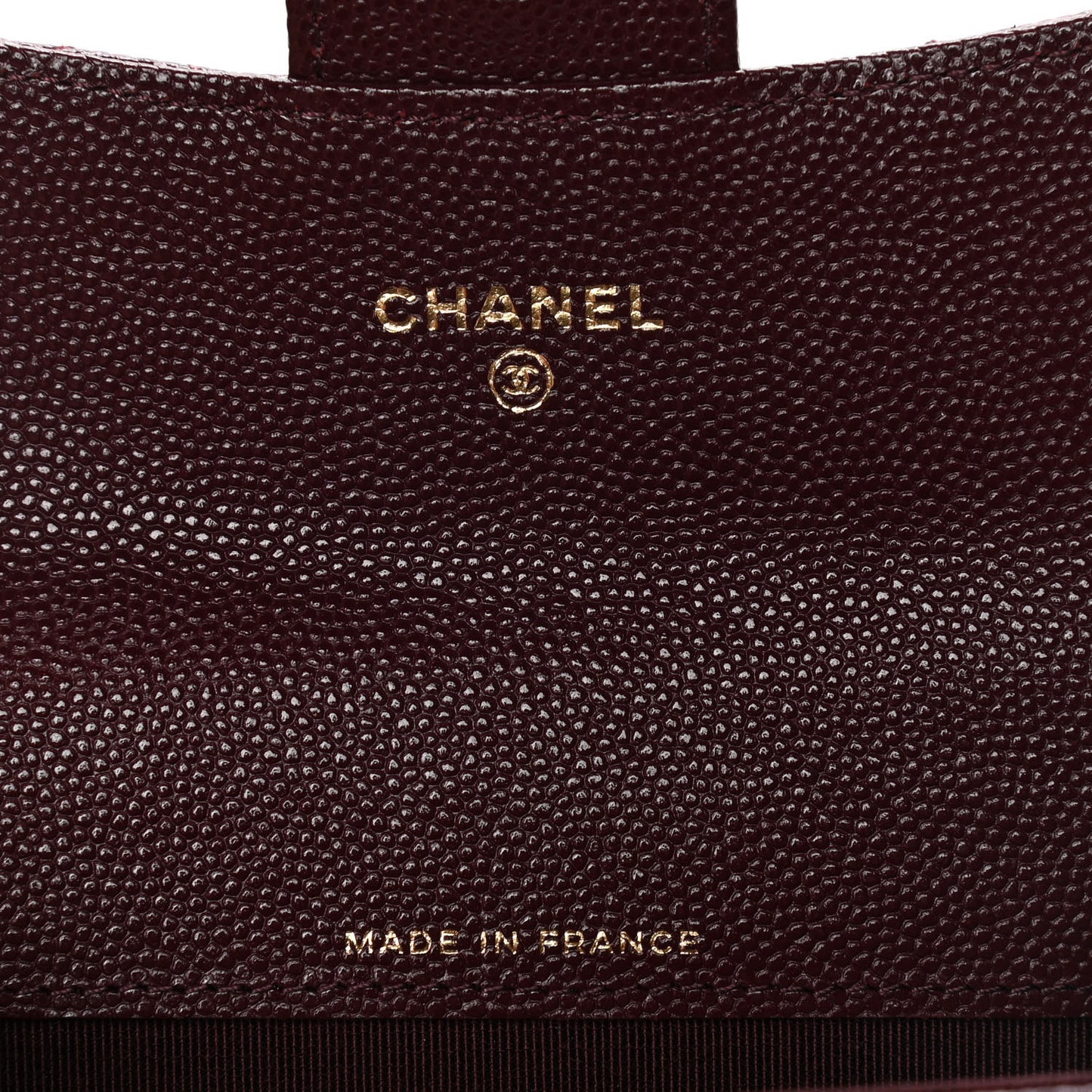 Caviar Quilted Flap Card Holder Wallet Burgundy