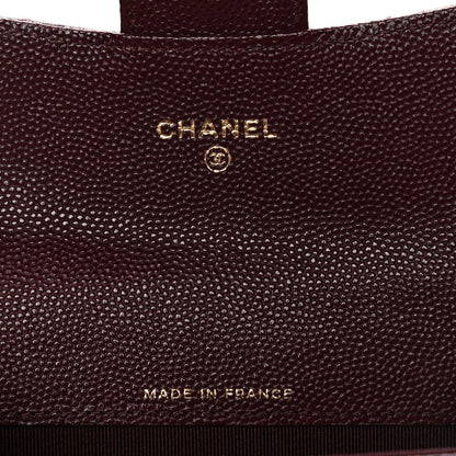 Chanel Caviar Quilted Flap Card Holder Wallet Burgundy 5 of 6