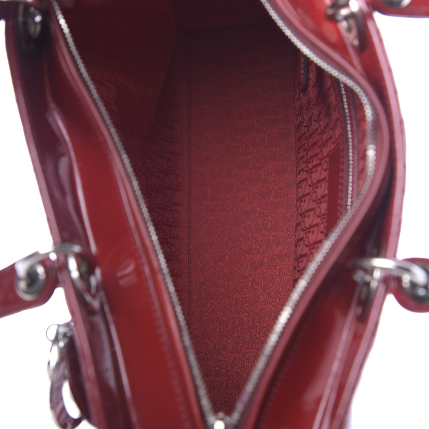 Christian Dior Patent Cannage Large Lady Dior Red 5 of 14