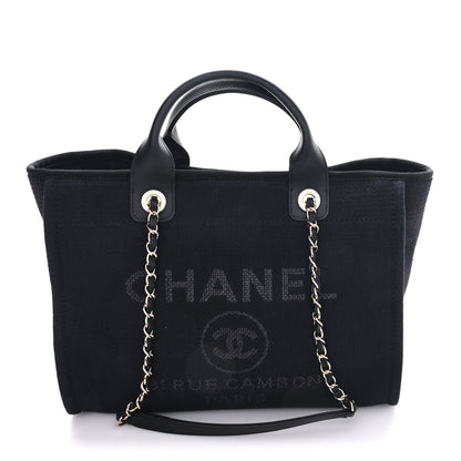 Chanel Mixed Fibers Small Deauville Tote Black 1 of 11
