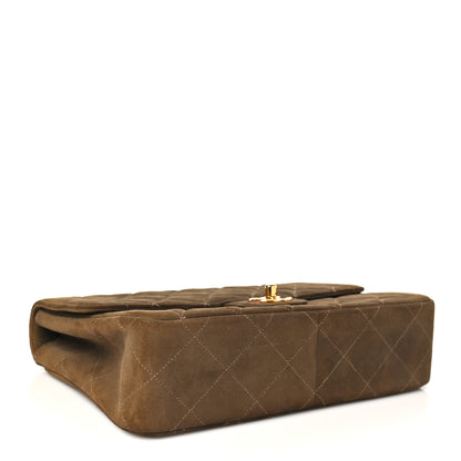 Chanel Suede Quilted Medium Single Flap Brown 3 of 9