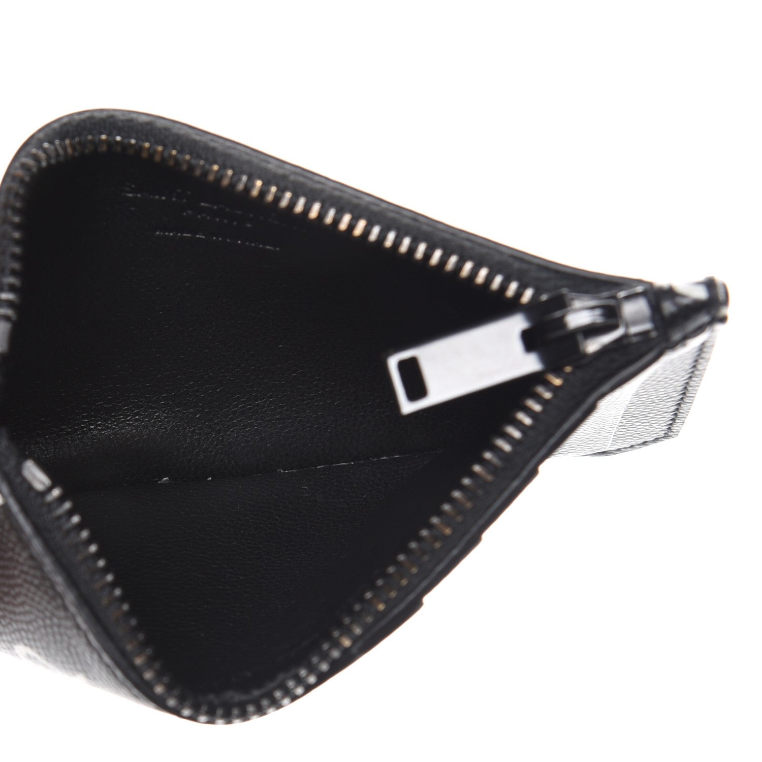 Saint Laurent Grain de Poudre Dollar Print 5 Fragments Zip Pouch Card Holder Black 5 of 8