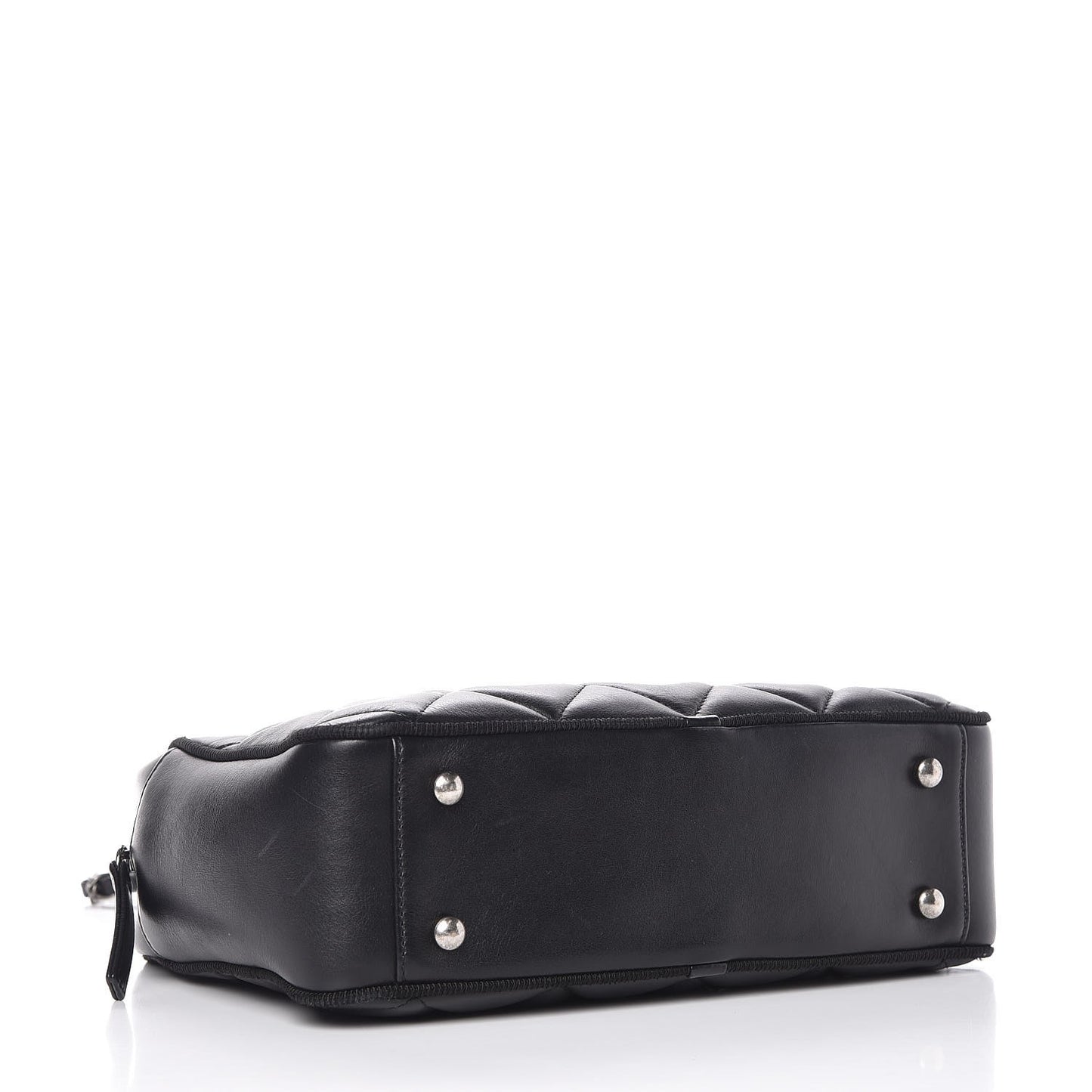Calfskin Quilted Small Ballerine Camera Case Black