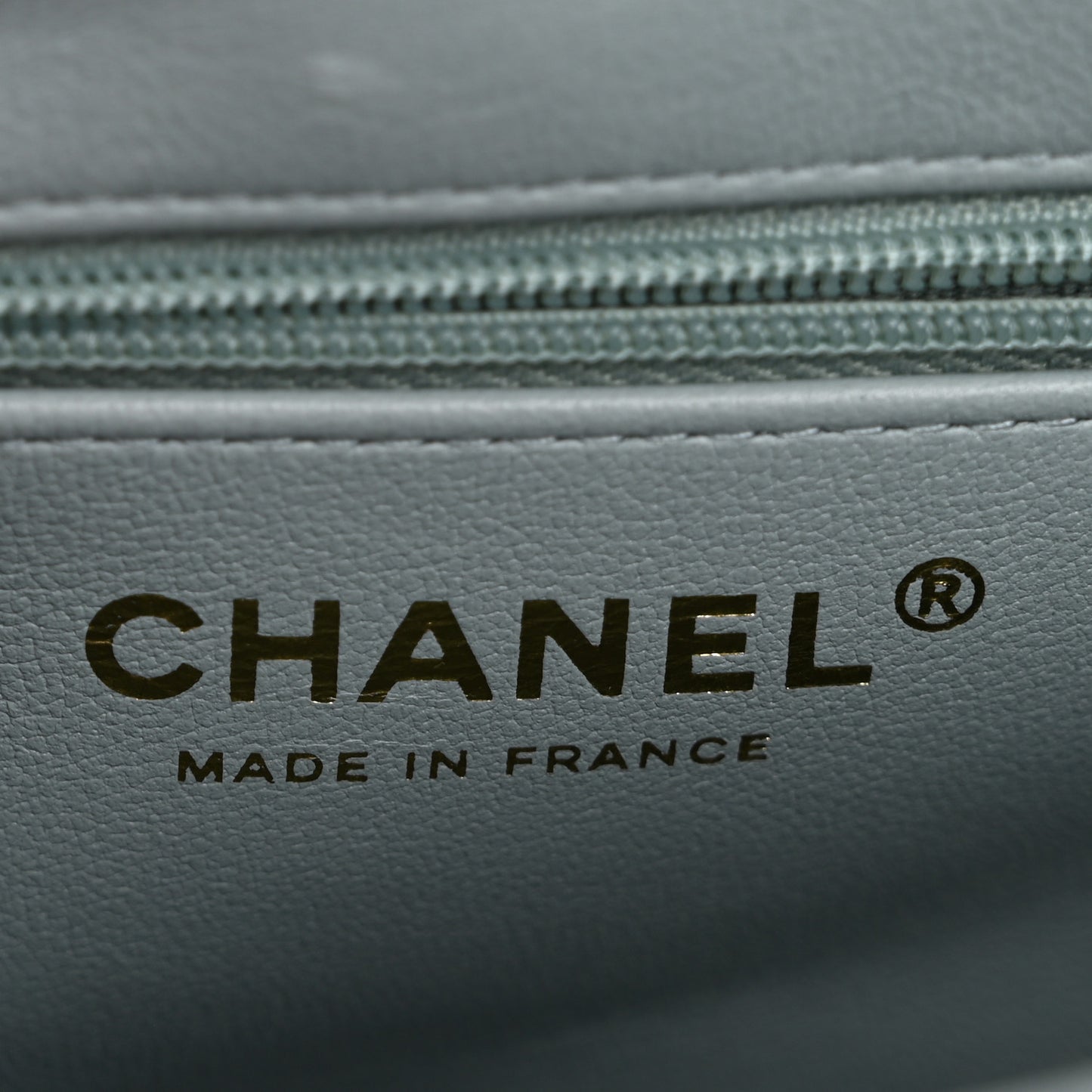Shiny Aged Calfskin Quilted Nano Kelly Shopper Light Blue
