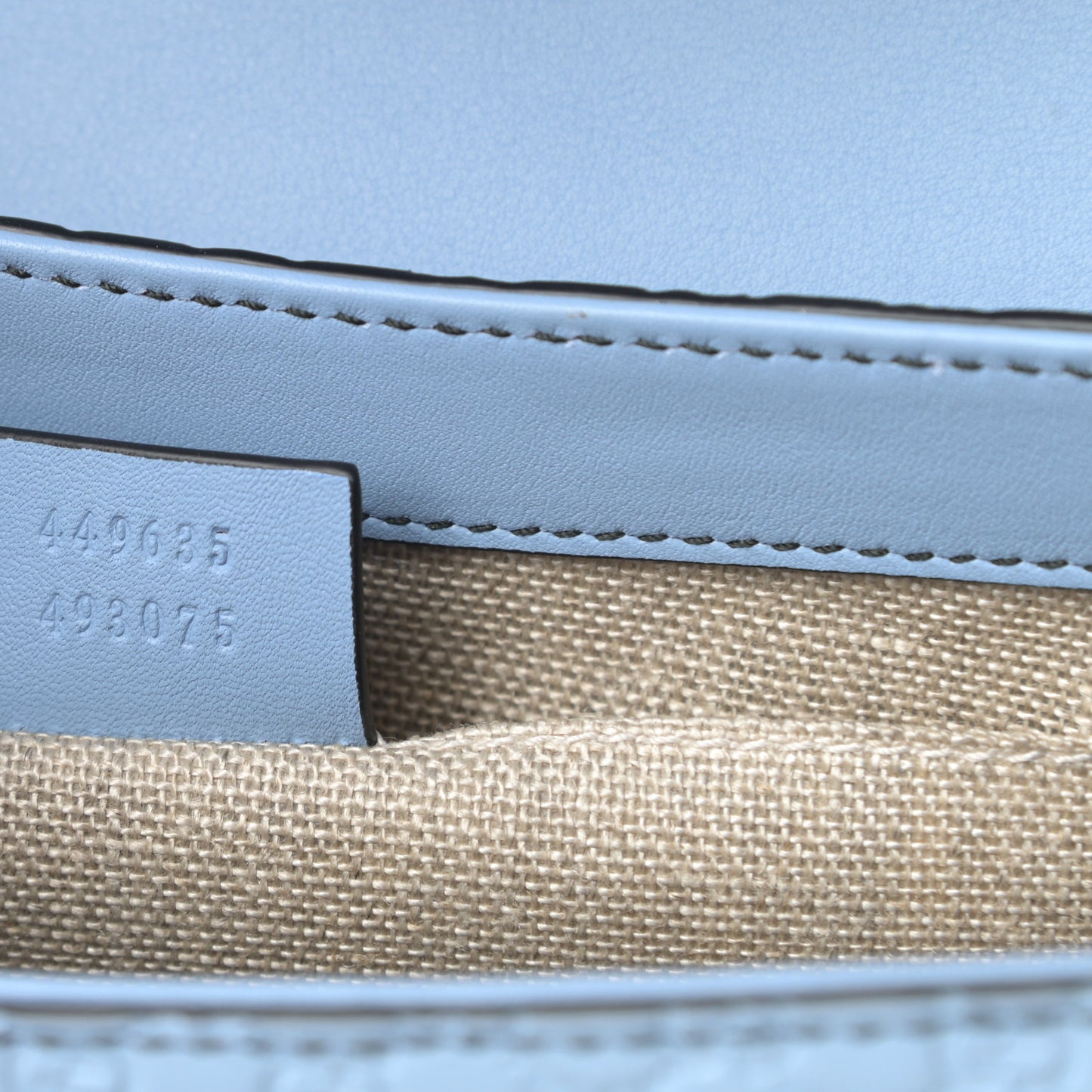 Microguccissima Medium Emily Chain Shoulder Bag Mineral Blue