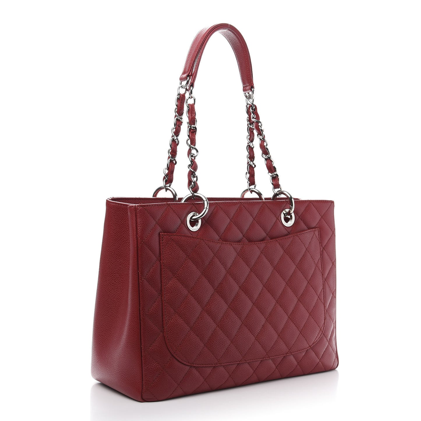 Caviar Quilted Grand Shopping Tote GST Red