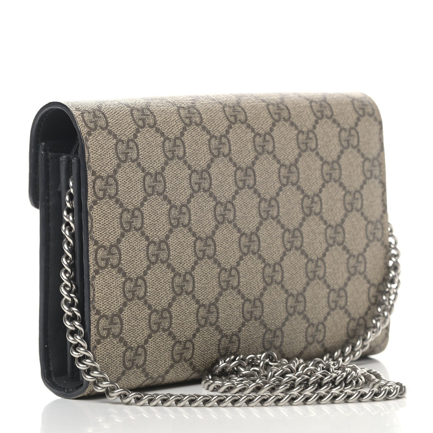 Gucci GG Supreme Monogram Mini Dionysus Chain Wallet Beige Black 2 of 6