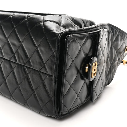 Chanel Shiny Calfskin Quilted Small Chanel 25 Handbag Black 10 of 10