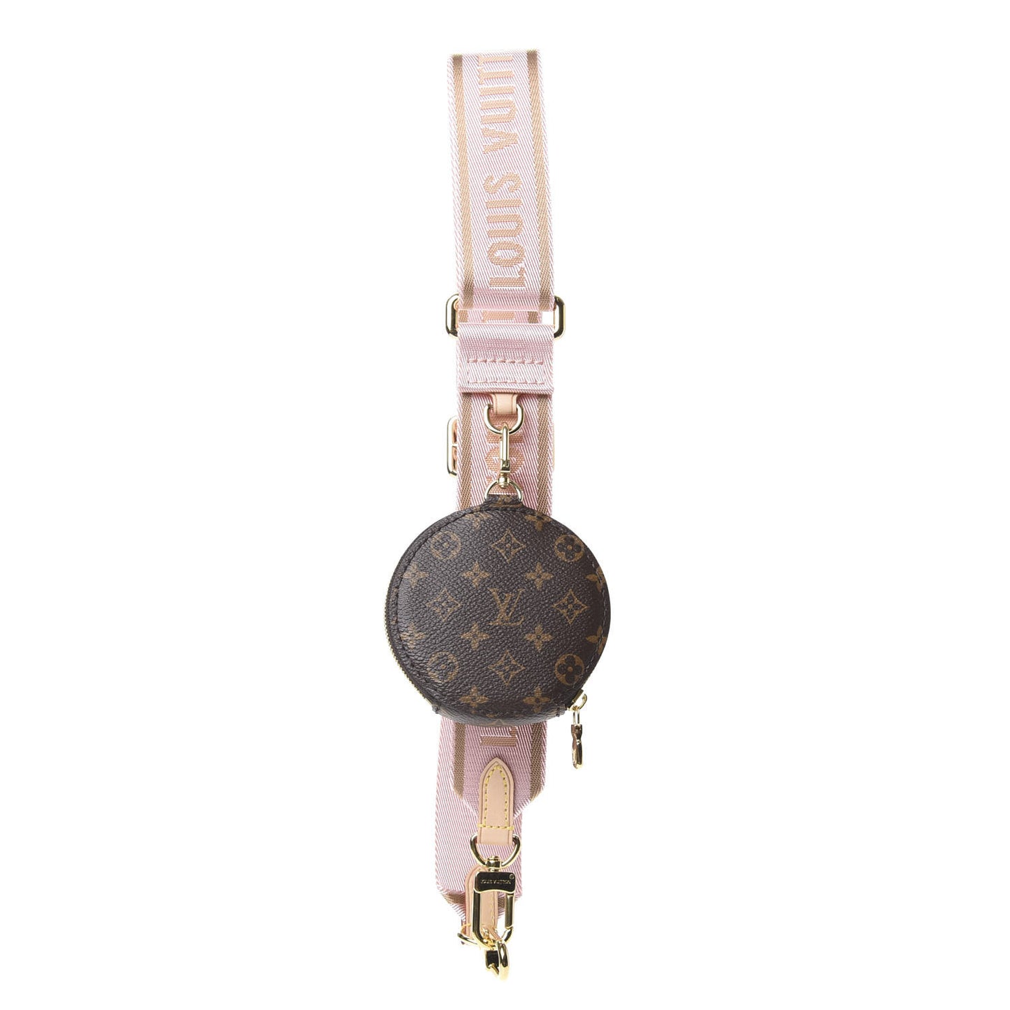 Monogram Multi Pochette Accessories Bandouliere Shoulder Strap Rose Clair