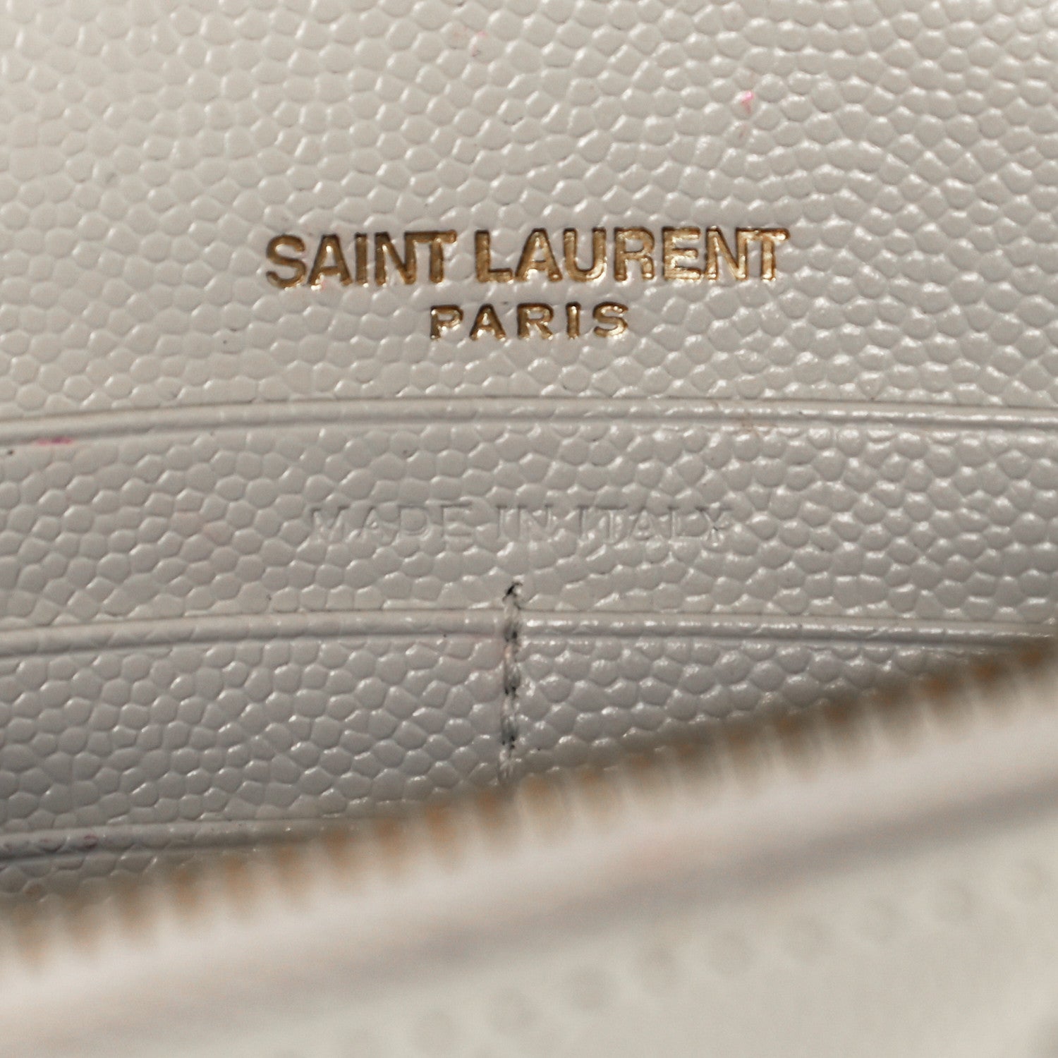 Saint Laurent Grain De Poudre Matelasse Chevron Monogram Envelope Chain Crema Soft 7 of 12
