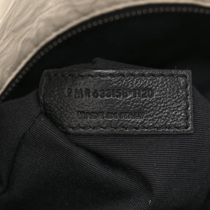 Saint Laurent Crinkled Calfskin Matelasse Monogram Medium Niki Chain Satchel Ivory 8 of 12