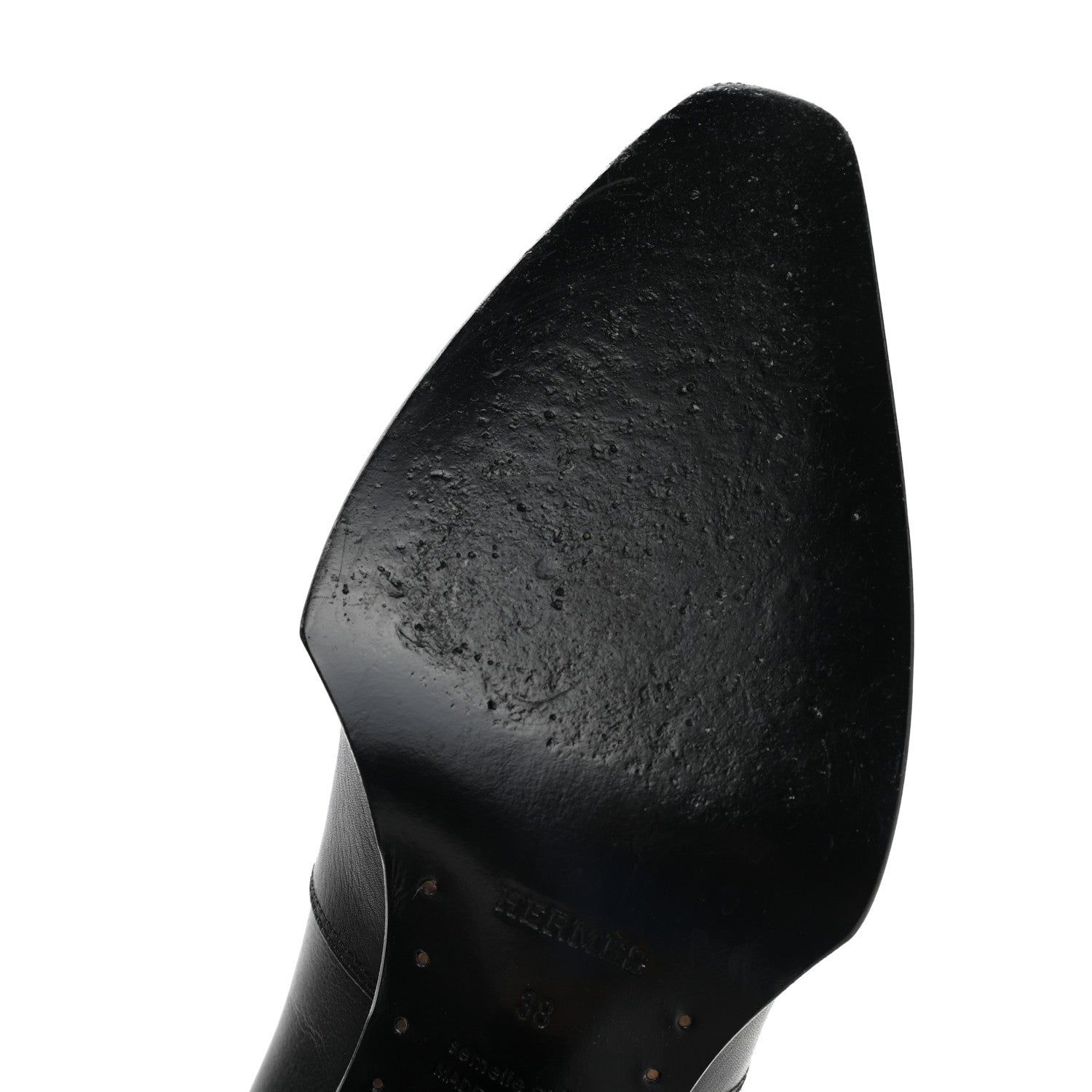Hermes Calfskin Womens Vegas Ankle Boot 38 Black 10 of 11