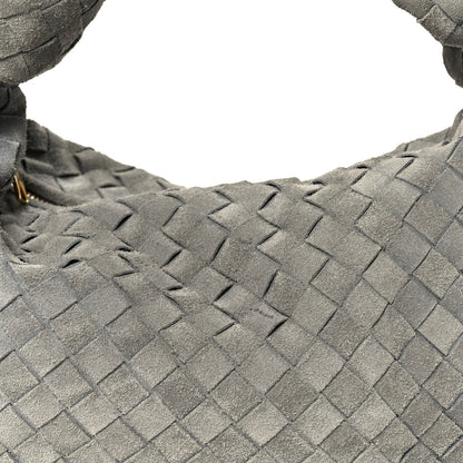 Bottega Veneta Suede Calfskin Intrecciato Teen Jodie Hobo Thunder 8 of 10