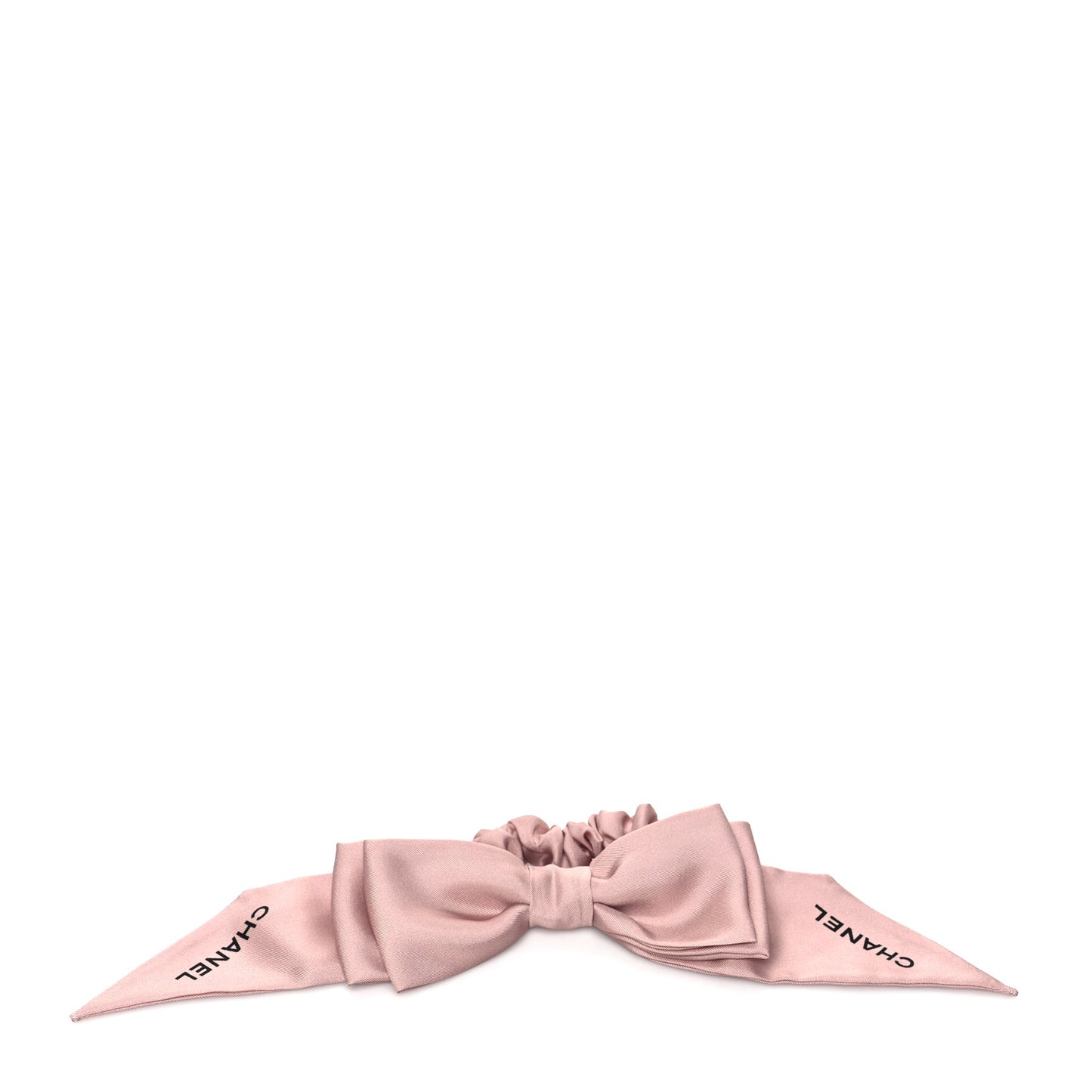 Silk Hair Tie Pink Black