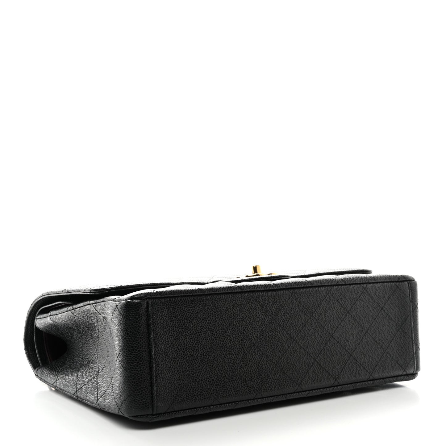 Caviar Quilted Maxi Double Flap Black