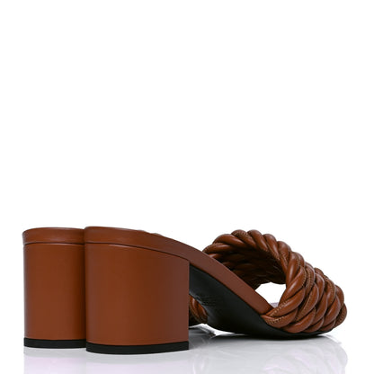 Valentino Garavani Nappa Rope 60mm Slide Sandals 36 Saddle Brown 3 of 5