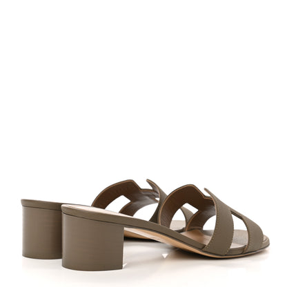 Hermes Epsom Oasis Sandals 38.5 Etoupe 4 of 9