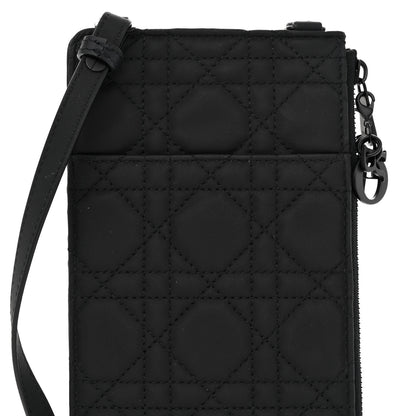 Christian Dior Ultra Matte Calfskin Lady Dior Long Wallet With Strap Black 7 of 10