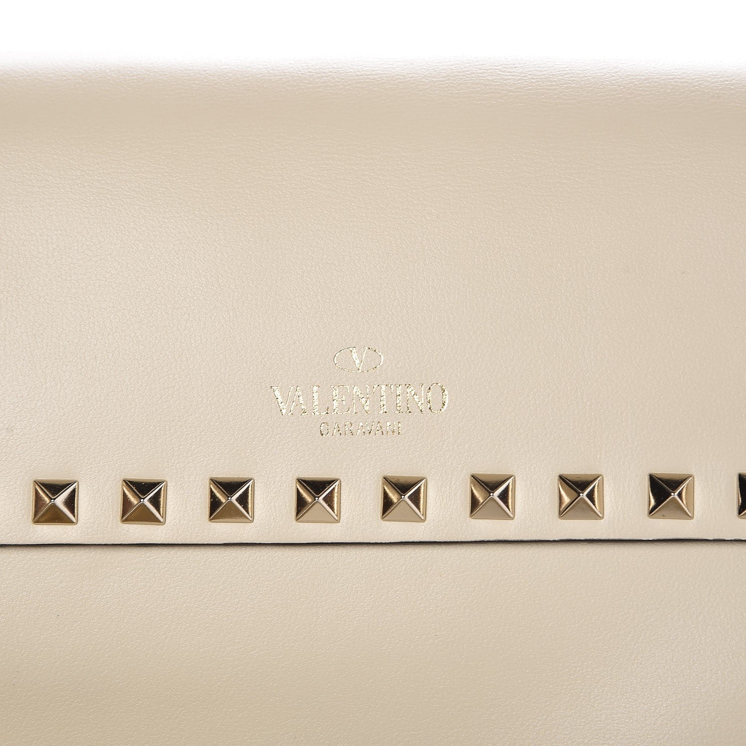 Valentino Garavani Vitello Rockstud Top Handle Shoulder Bag Ivory 9 of 10