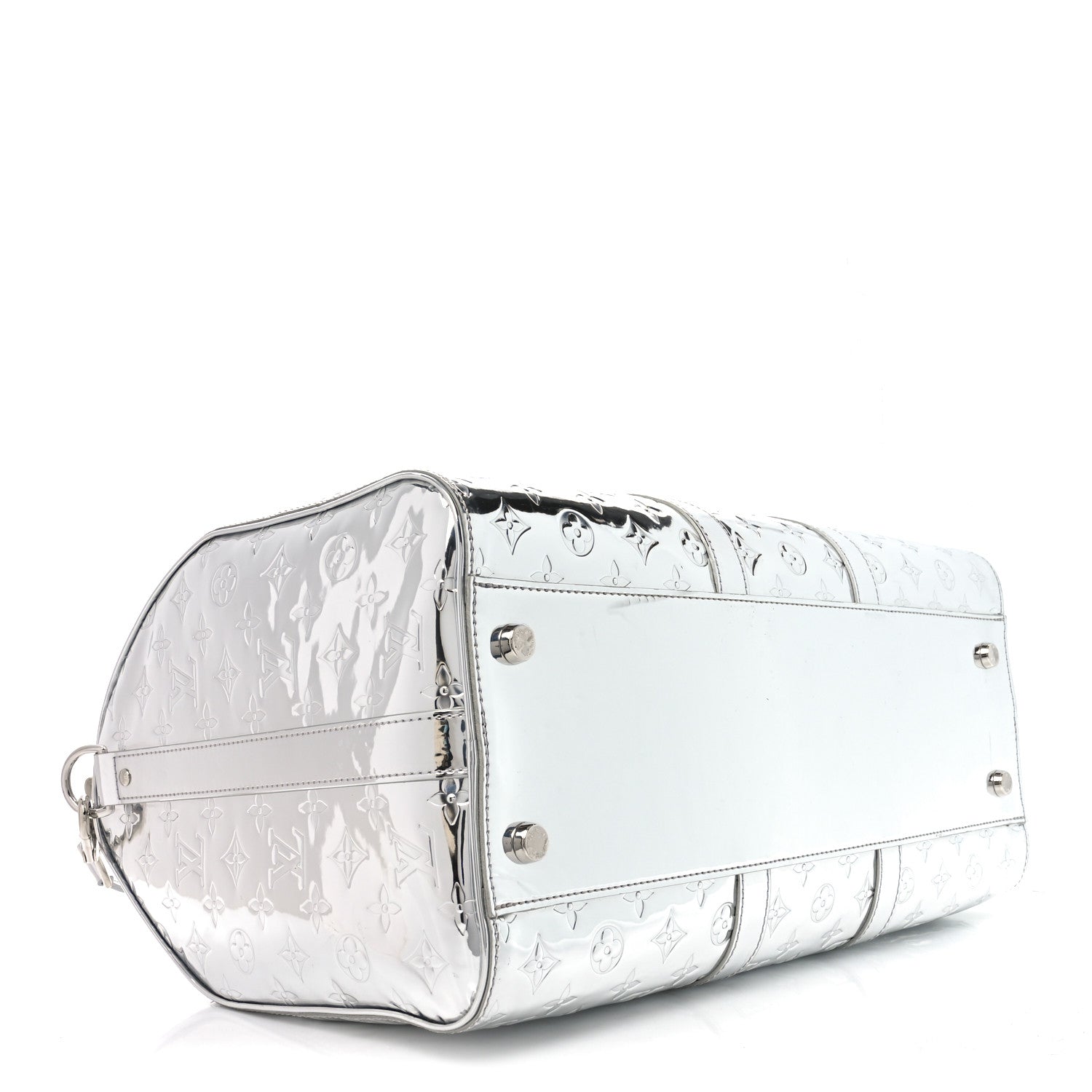 Louis Vuitton Monogram Mirror Keepall Bandouliere 45 Silver 3 of 8