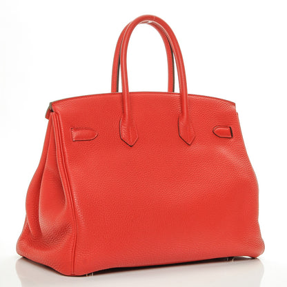 Hermes Togo Birkin 35 Rouge Casaque 3 of 23
