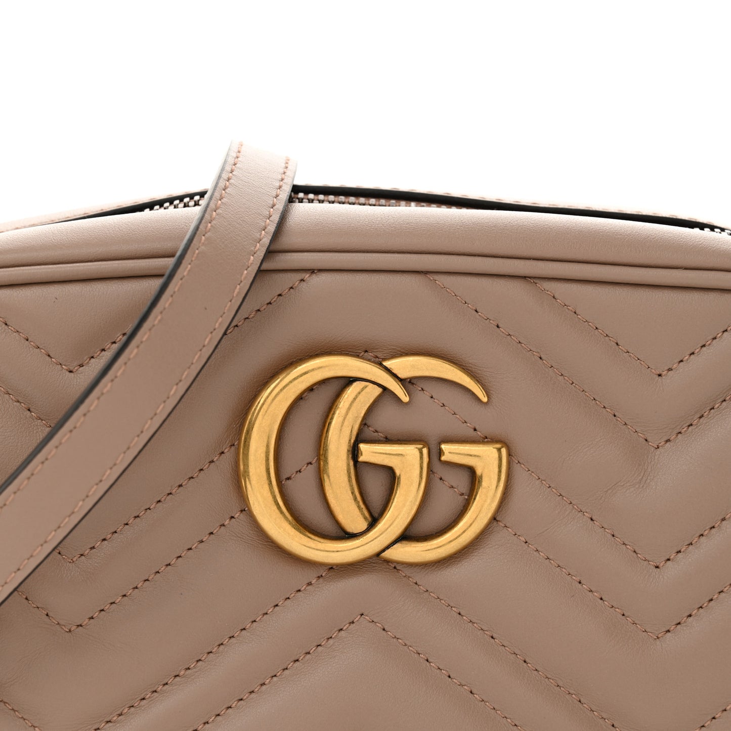 Calfskin Matelasse Small GG Marmont Chain Shoulder Bag Porcelain Rose