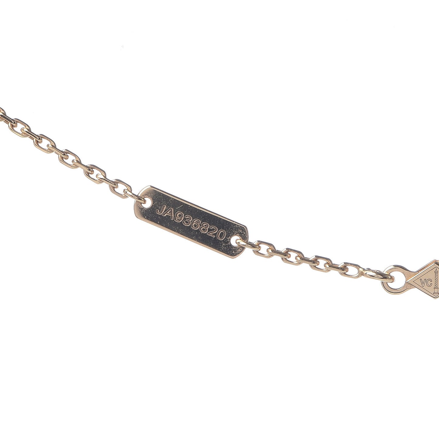 18K Yellow Gold Black Onyx Vintage Alhambra Pendant Necklace
