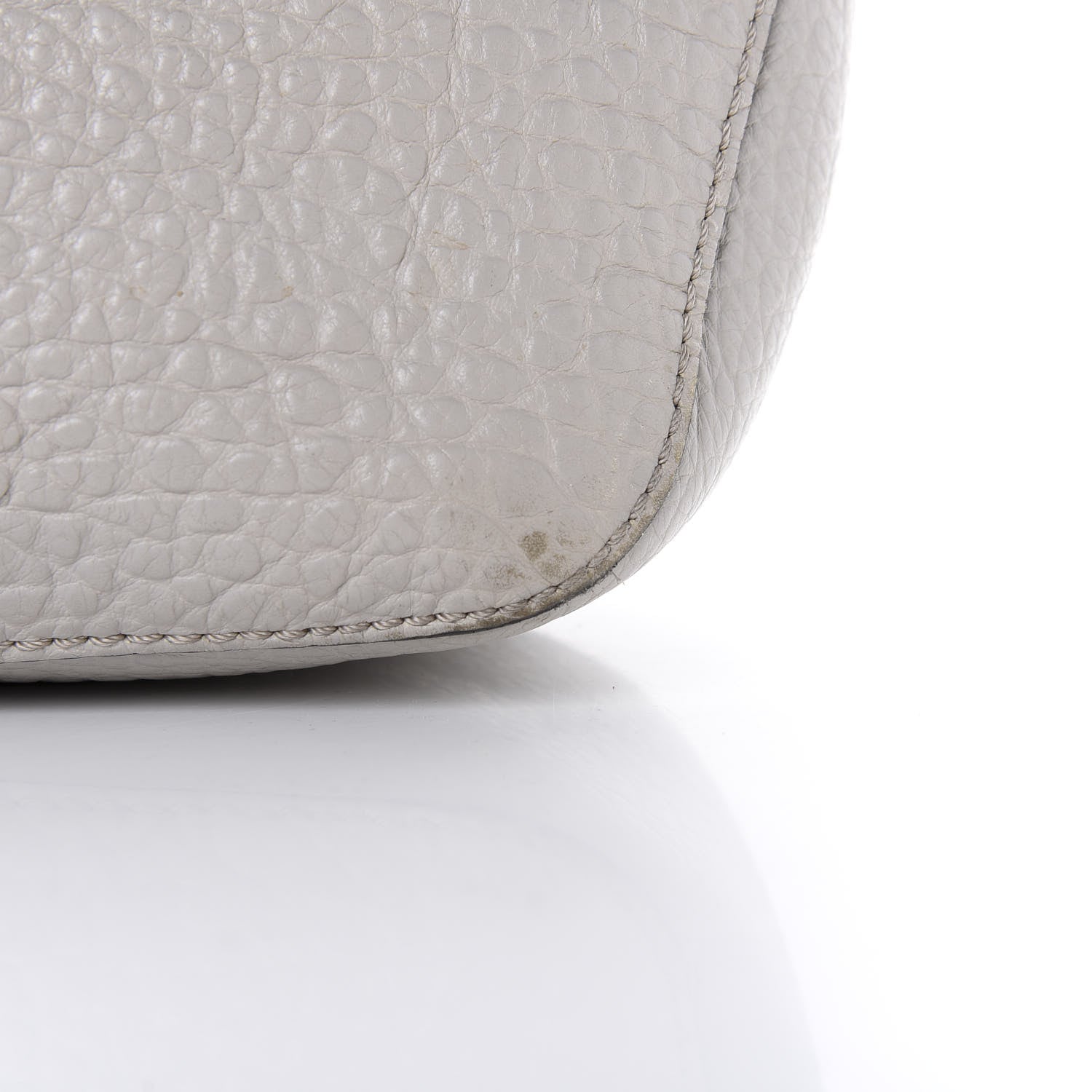 Burberry Signature Grain Calfskin Medium Hobo Pale Grey 11 of 13