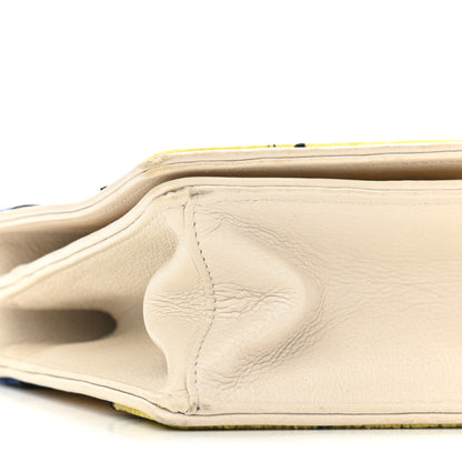 Prada Velvet Straw Cahier Shoulder Bag Naturale Talco 11 of 12