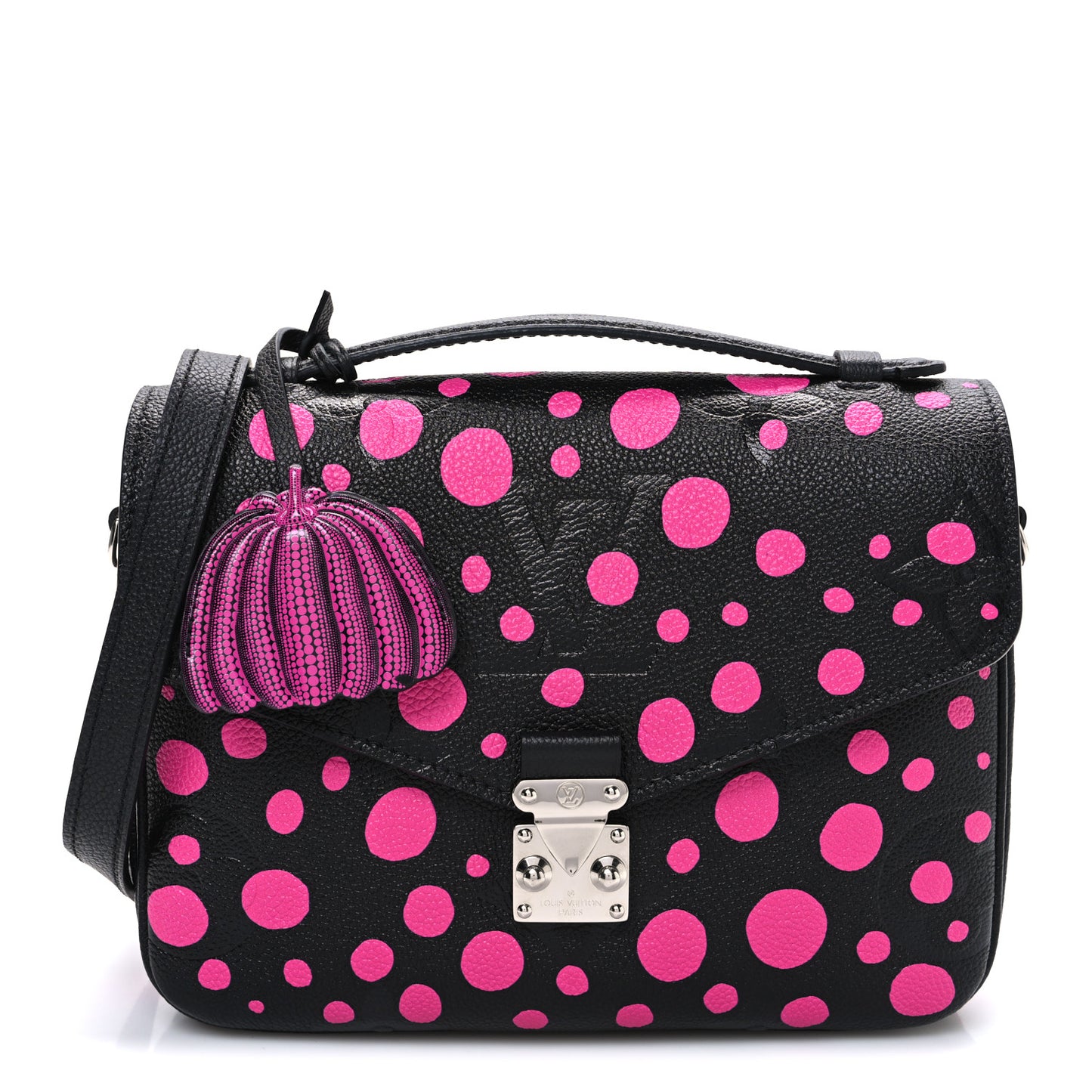 LV x YK Empreinte Monogram Giant Pochette Metis Black Fuchsia