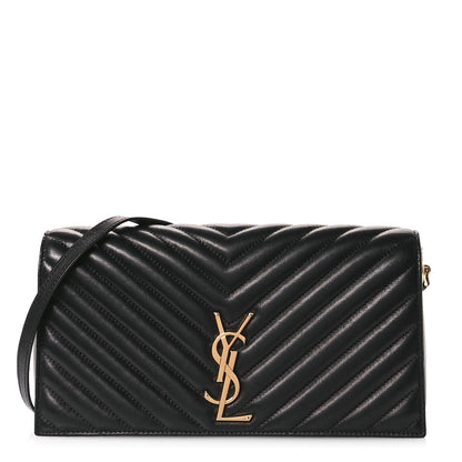 Saint Laurent Lambskin Matelasse Monogram Kate 99 Black 1 of 10