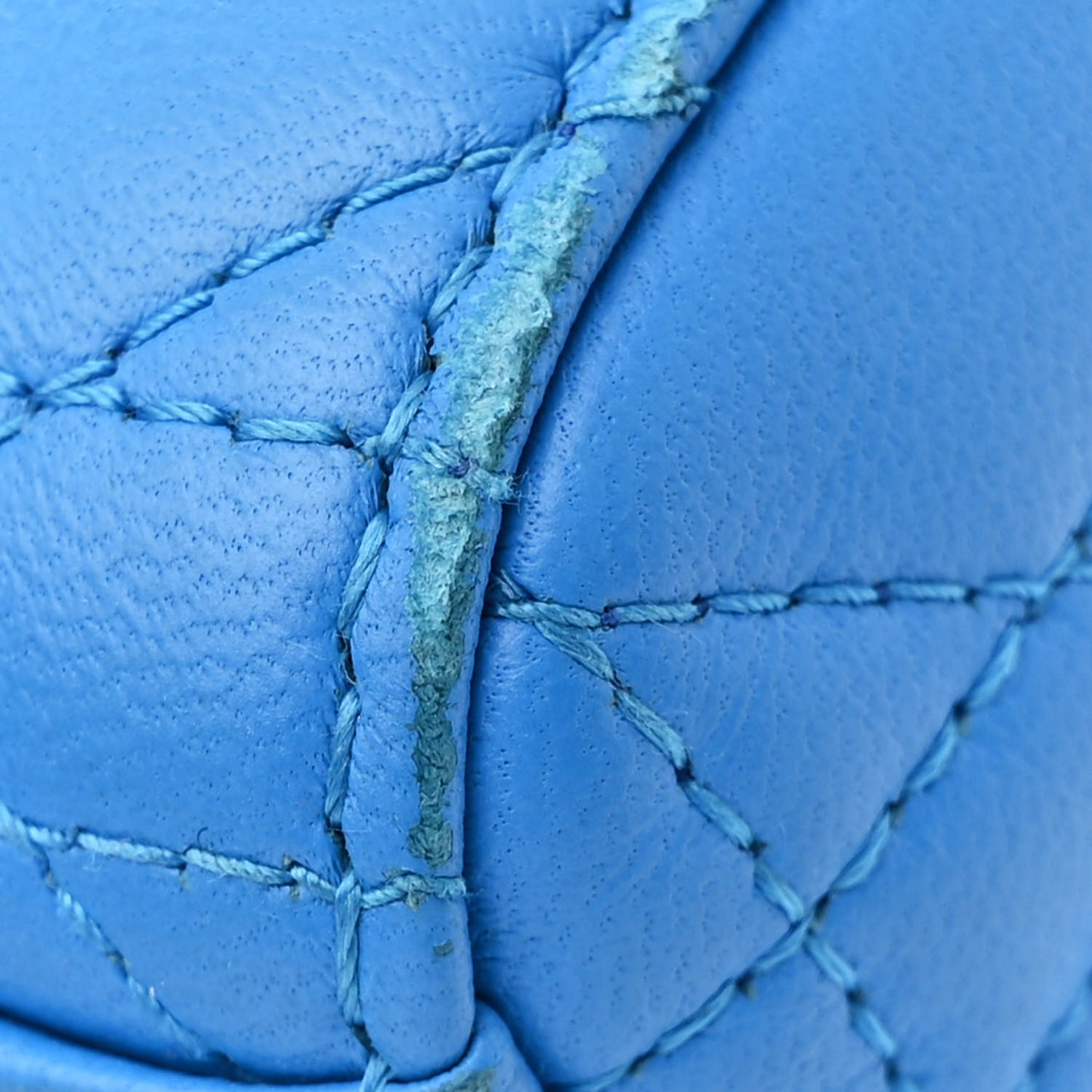 Lambskin Cannage Small Lady Dior Bright Blue