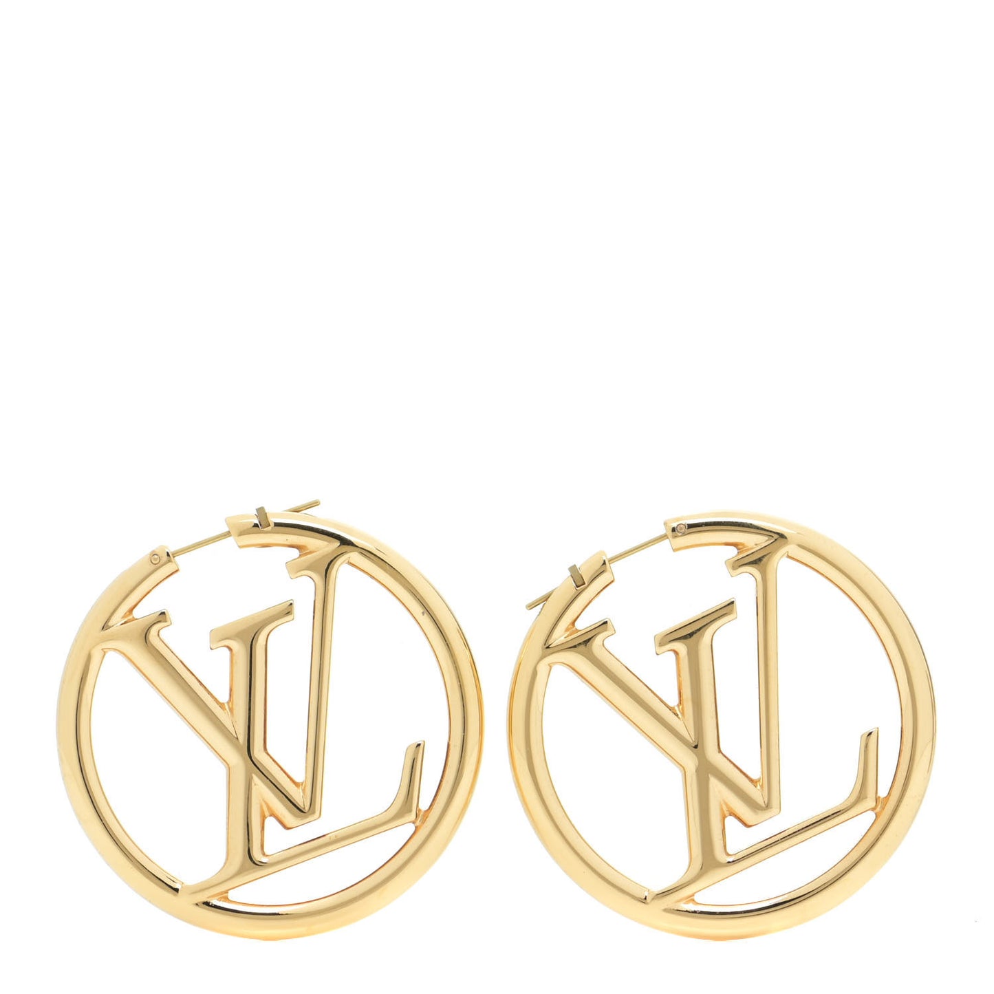 Metal Louise Hoop Earrings Gold