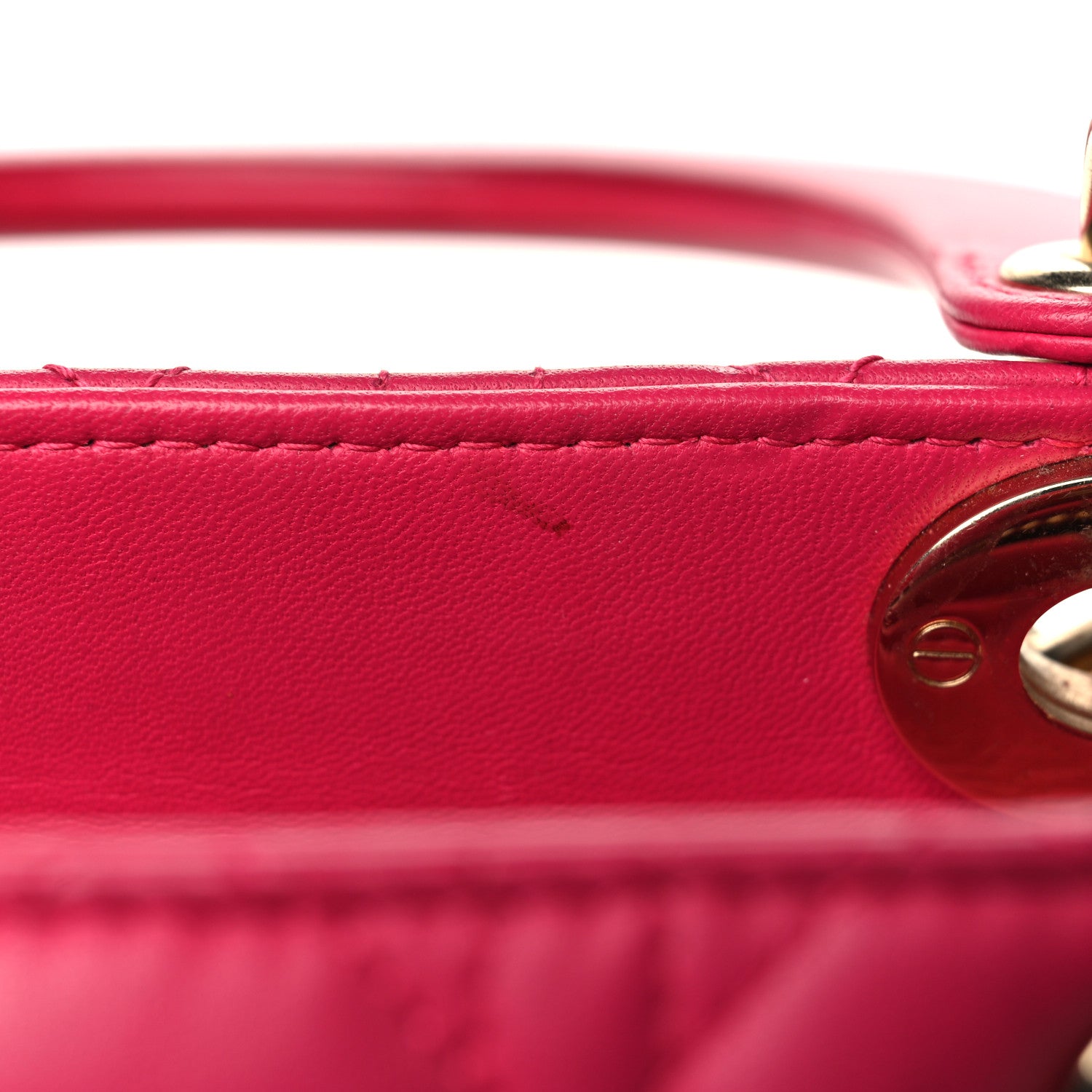 Christian Dior Lambskin Cannage Medium Lady Dior Pink 10 of 10