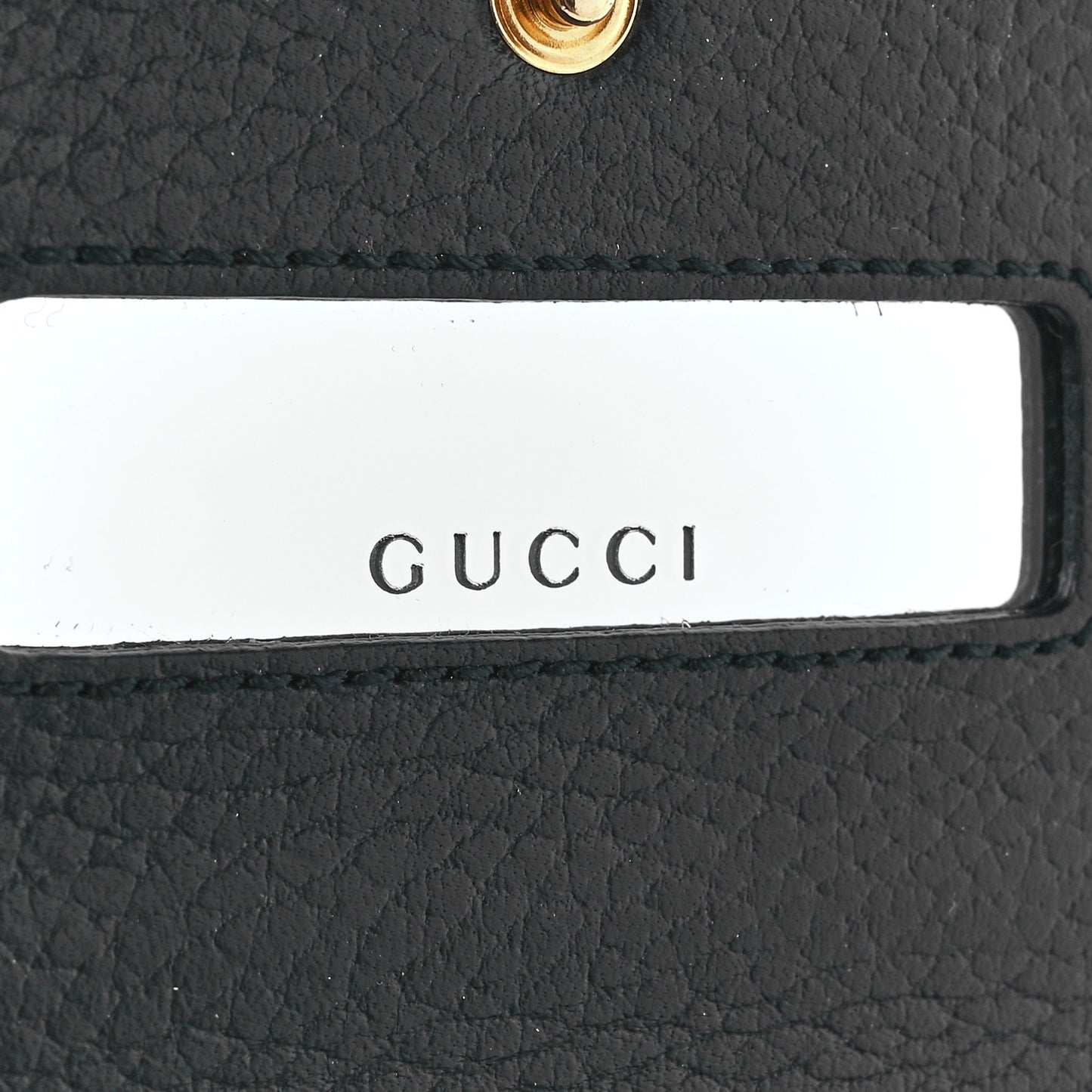 Calfskin Petite GG Marmont Wallet Chain Bag Black