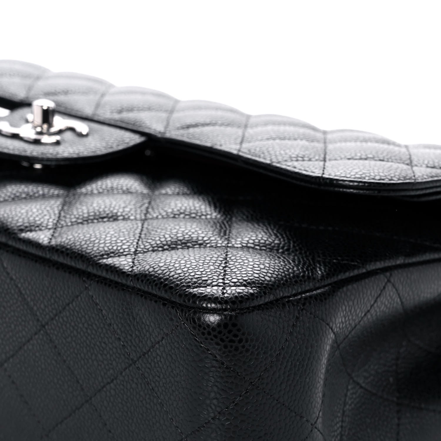 Chanel Caviar Quilted Jumbo Double Flap Black 6 of 12