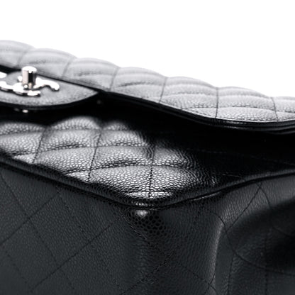Chanel Caviar Quilted Jumbo Double Flap Black 6 of 12