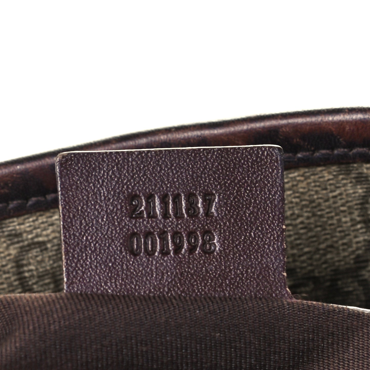 GG Supreme Monogram Medium Zippered Shopping Tote Dark Brown