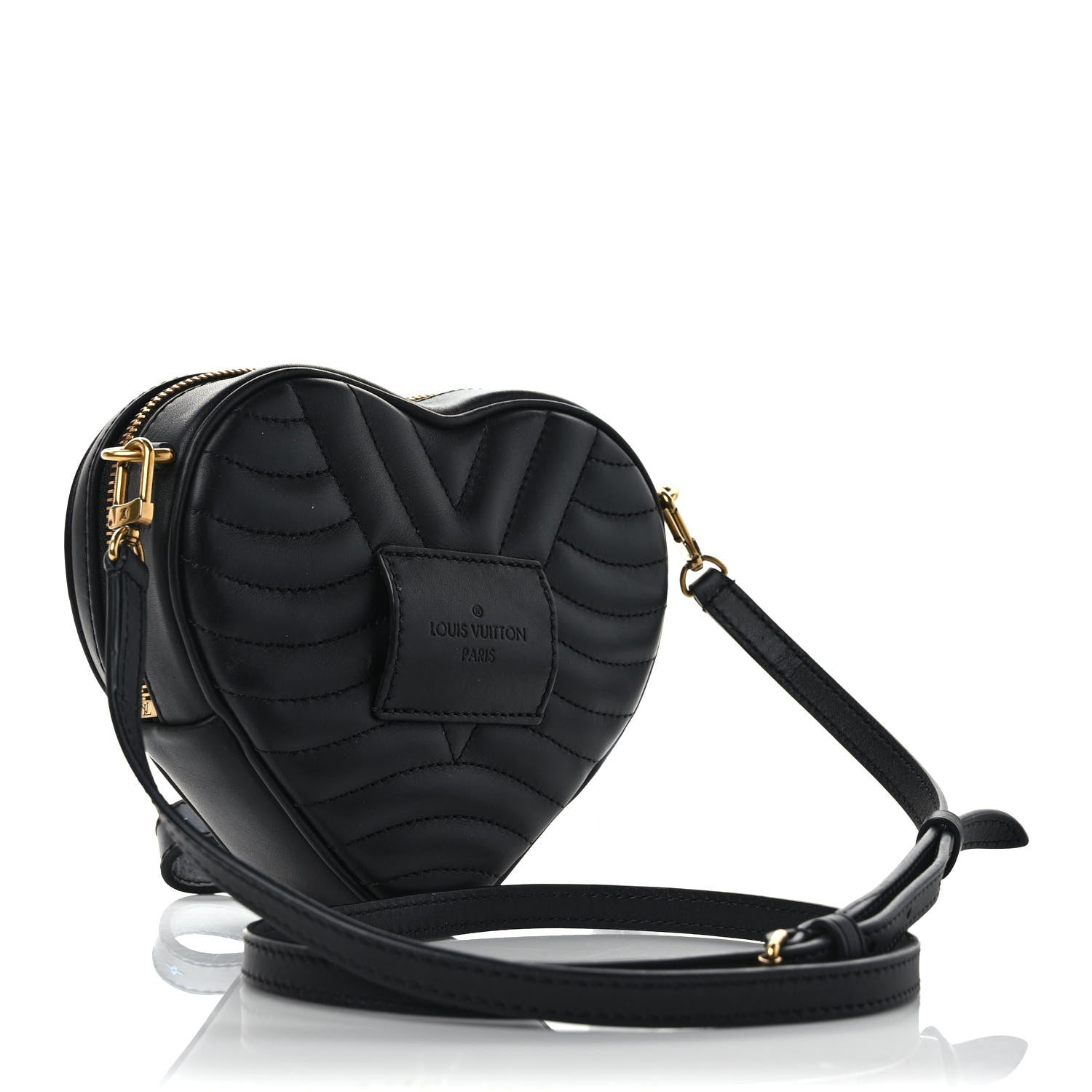 Louis Vuitton Calfskin New Wave Heart Bag Black 3 of 8