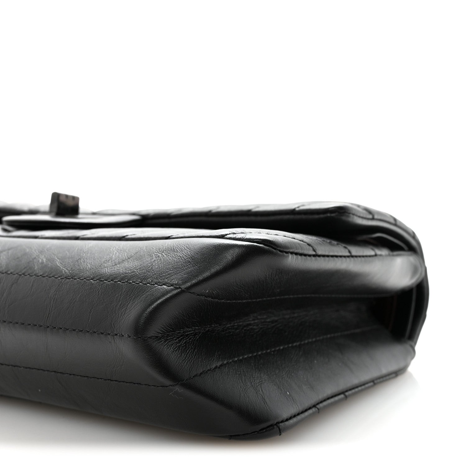 Chanel Aged Calfskin Chevron Quilted 2.55 Reissue 225 Flap So Black 10 of 11