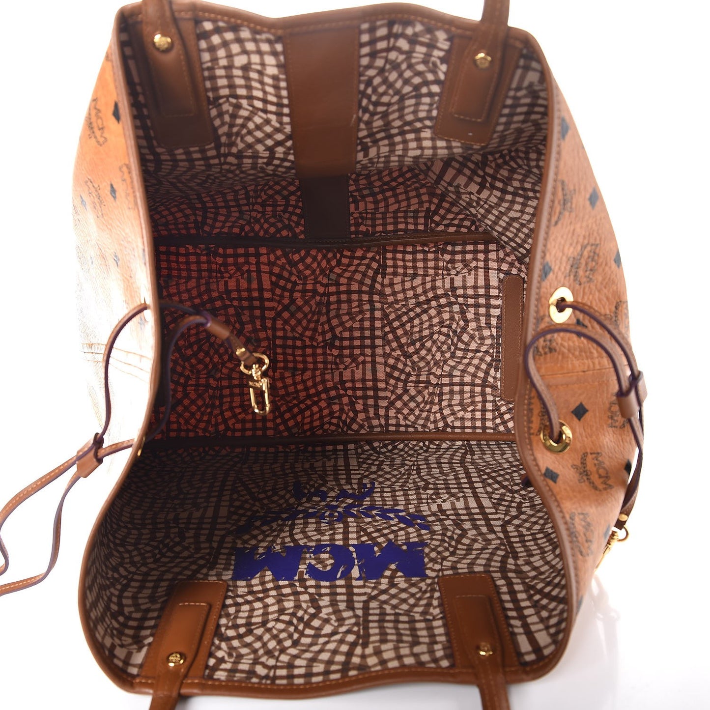 Visetos Large Liz Reversible Shopper Tote Cognac